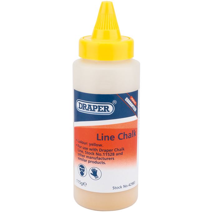 115G Plastic Bottle of Yellow Chalk for Chalk Line