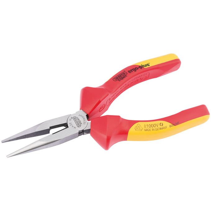 Expert 160mm Ergo Plus® Fully Insulated VDE Slimline Long Nose Pliers