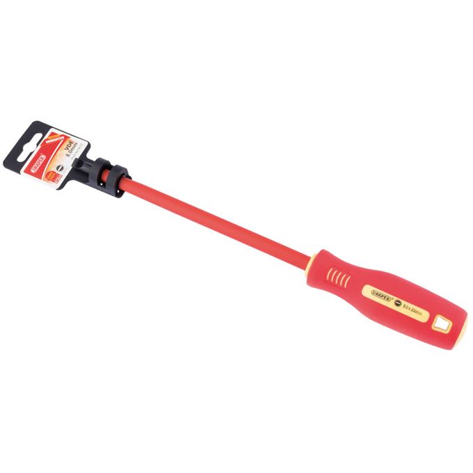 8mm x 200mm Fully Insulated Plain Slot Screwdriver