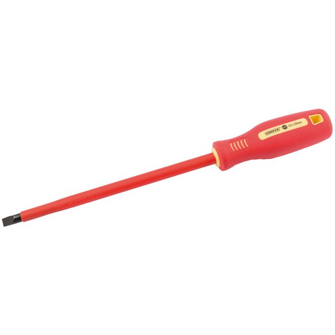 8mm x 200mm Fully Insulated Plain Slot Screwdriver.