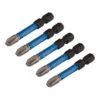 Draper Expert Cross Slot/PH Type Impact Screwdriver Bits, No.3 x 50mm, 1/4" Hex (Pack of 5)