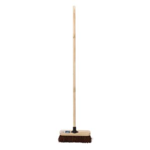 Stiff Bassine Broom Head with Plastic Bracket and Handle, 300mm