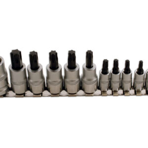 Short Star Socket Bit Set 1/4"D, 3/8"D, 1/2"D 12pc