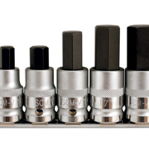 Hex Socket Bit Set 1/2"D 5pc
