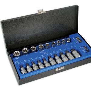 Star Socket & Bit Set 3/8"D, 1/2"D 27pc