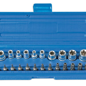 Star Socket & Bit Set 1/4"D, 3/8"D 23pc