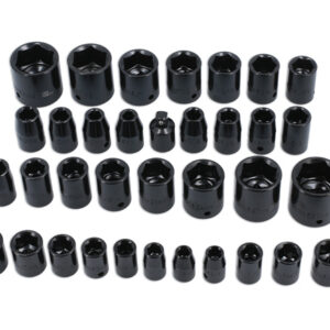 Impact Socket Set 3/8"D, 1/2"D 37pc