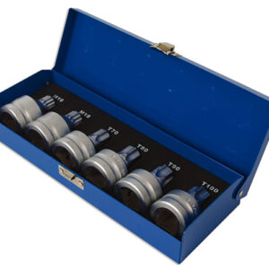 Tamperproof Spline & Star Socket Bit Set 3/4"D 6pc
