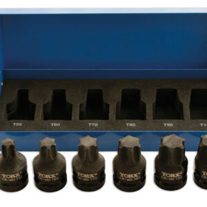 Heavy Duty Torx® Socket Bit Set 1/2"D 6pc