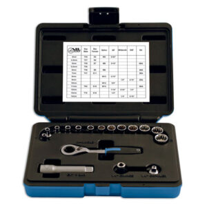 Alldrive Go Thru Socket Set 1/4"D 17pc