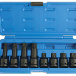Impact Tamperproof Spline Socket Bit Set 1/2"D 8pc