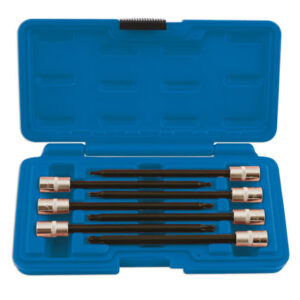 Long Tamperproof Ball End Star Socket Bit Set 1/4"D 7pc