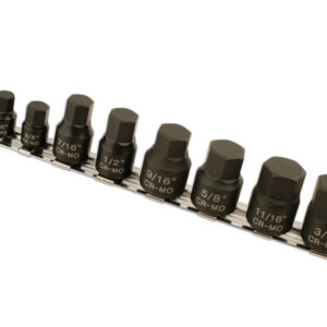 Alternative view of Low Profile Impact AF Hex Socket Bit Set 1/4"D, 3/8"D 9pc