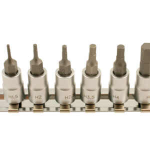 Hex Socket Bit Set 1/4"D 6pc