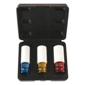 Alloy Wheel Nut Sockets 1/2"D 3pc