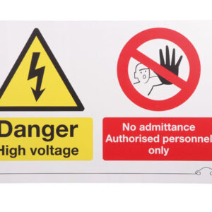 High Voltage/No Admittance Sign