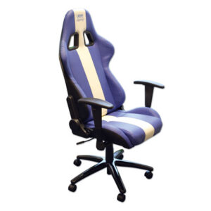 Alternative view of Laser Tools Racing Chair - Blue & White Stripe