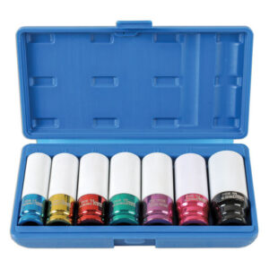 Alloy Wheel Nut Socket Set 1/2"D 7pc