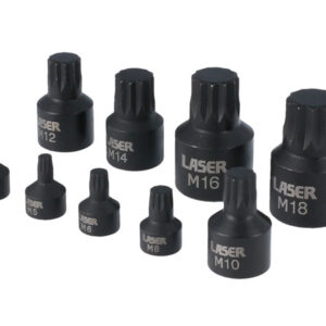 Alternative view of Low Profile Spline Socket Bit Set 1/4"D, 3/8"D, 1/2"D 9pc