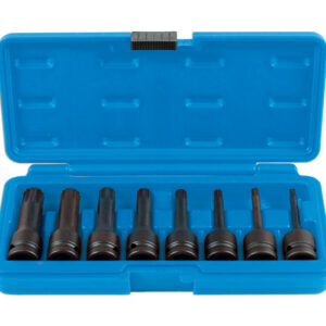 Long Impact Tamperproof Spline Socket Bit Set 1/2"D 8pc