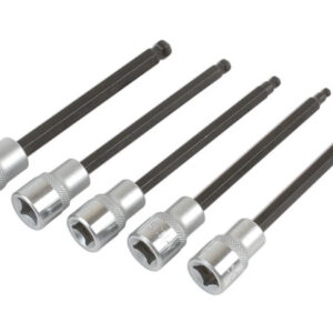 Alternative view of Long Ball End Hex Socket Bit Set 3/8"D 5pc