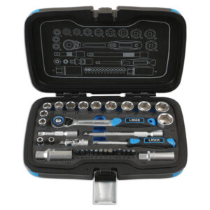 Socket Set 3/8"D, 1/4"D 34pc