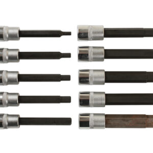 Long Hex Socket Bit Set 3/8"D 10pc