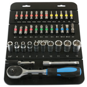 Socket & Bit Set 1/4"D 37pc