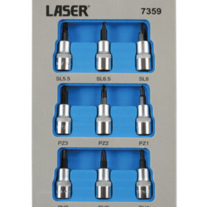 Socket Bit Set 3/8"D 9pc