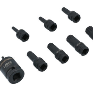 Alternative view of Dual Drive Spline Impact Bit Socket Set 9pc