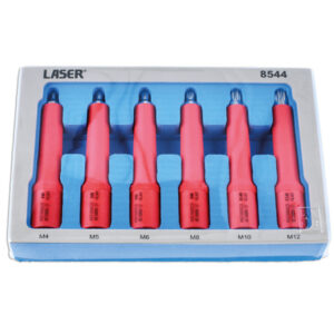 Insulated Spline Bit Socket Set 3/8"D 6pc