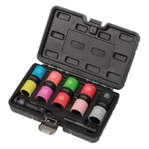 Set de chei tubulare cu două capete pentru piulițe de roată, antrenare 1/2", 7 piese